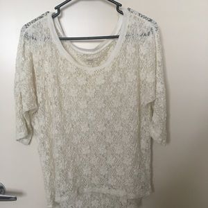 Cream lace top